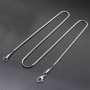 Necklace Mens Stainless Steel Snake 18" 2mm